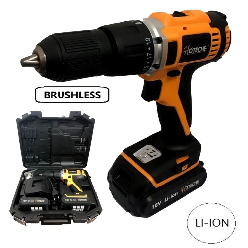 מקדחה \ מברגה נטענת Brushless  18V  עם 2 סוללות ליתיום מבית חברת HOTECHE