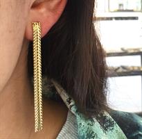 עגילי קלייר ארוכים זהב