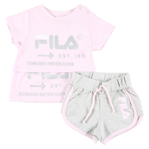 חליפת שורט הדפס כסוף FILA - מידות 6 עד 24 חודשים