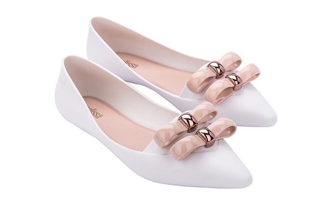 melissa pointy v ad- לבן/ורוד