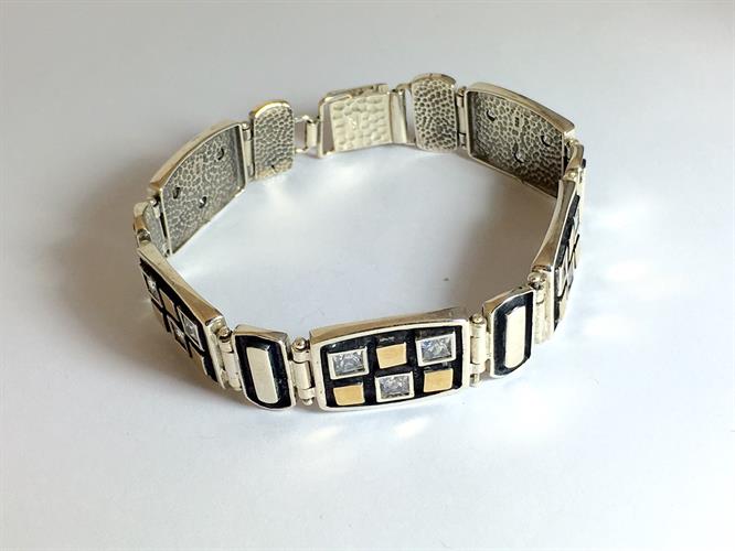 צמיד כסף נשים 925 משולב זהב MY04150069685