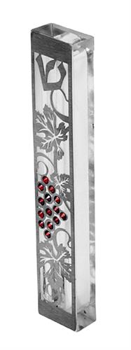 מסגרת נירוסטה בשילוב אבני סברובסקי על בסיס פרספקס - MZB-B2-B