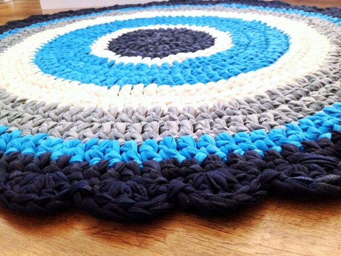 שטיח עין, שטיח סרוג בצבעי העין הטובה, שטיח עין טובה, שטיח סרוג לחדר הילדים, שטיחים סרוגים ,שטיח סרוג, שטיח עגול, שטיח עבודת יד, שטיחים סרוגים,