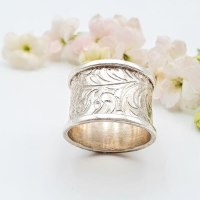 טבעת כסף טהור דגם ענפים R-39