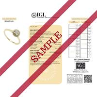 טבעת "האלו" זהב 14 קראט משובצת 0.55 קראט יהלומים