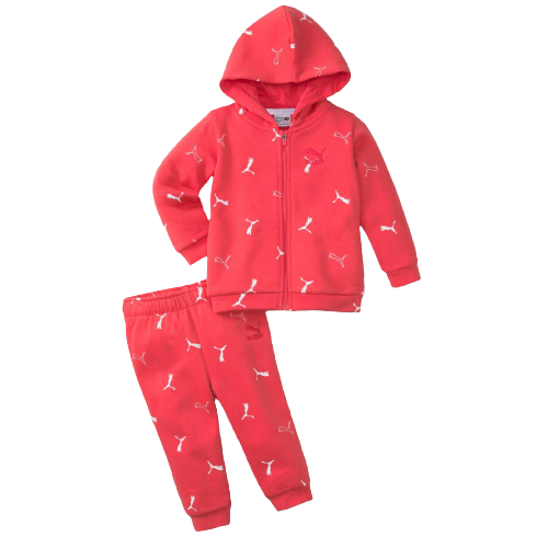 חליפת ג'קט קפוצ'ון PUMA ורוד 2M-4Y