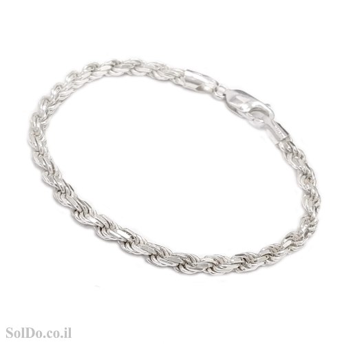 צמיד מכסף דגם חבל  Z3186 | תכשיטי כסף 925 | צמידי כסף