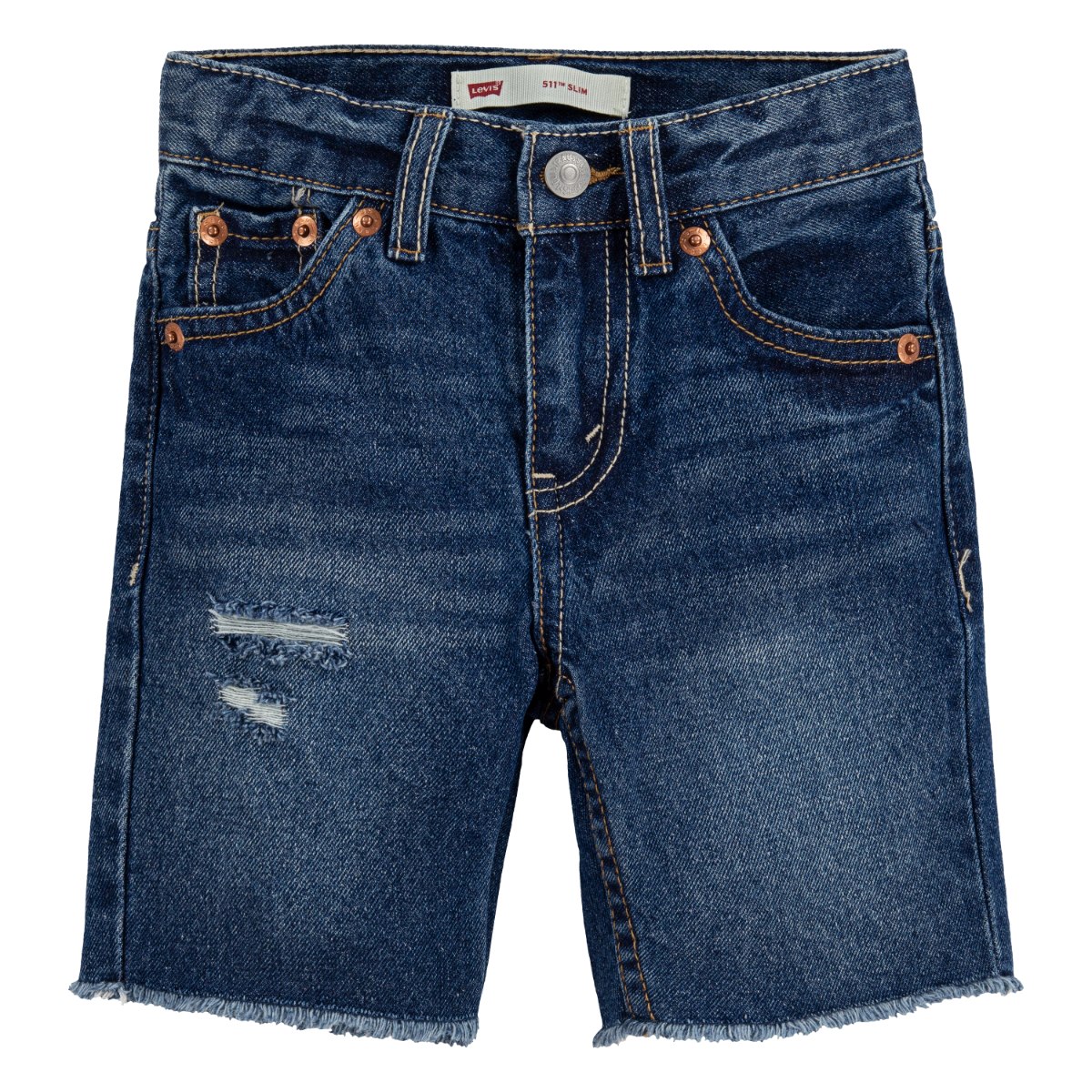 ברמודת ג׳ינס גזורה כחול כהה LEVIS בנים - 1-7 שנים