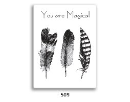 רביעיית תמונות השראה לב זהב, אהבה, חלום ונוצות ש/ל דגם 8