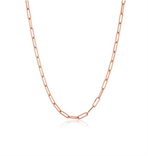 שרשרת דגם אטב זהב אדום 58 ס"מ