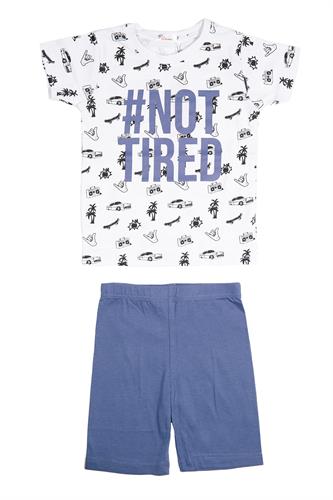 פיג׳מת NOT TIRED תכלת