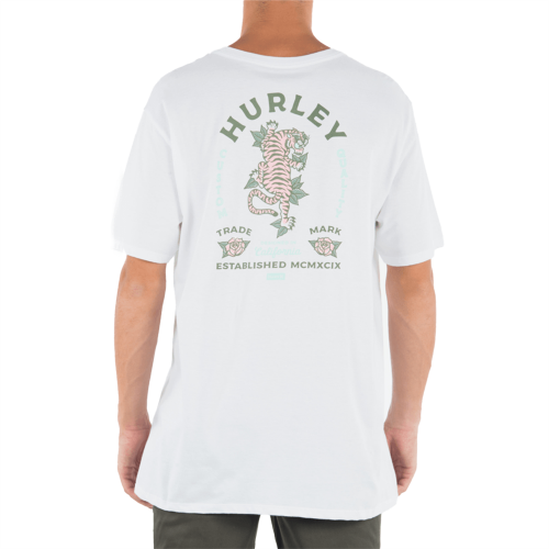 HURLEY HURLEY EVD WASH TIGER T-SHIRT - WHITE