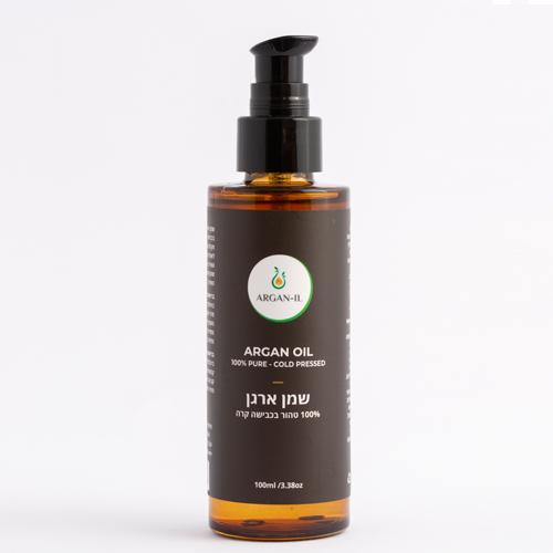 שמן ארגן אורגני 100% כבישה קרה, מכיל 100 מ"ל, ARGAN-IL