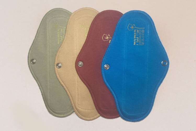 תחבושת מכותנה אורגנית עם פול לדימום קל עד בינוני 19 ס"מ