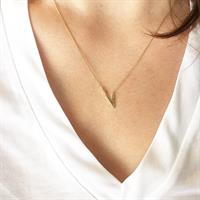 שרשרת ויוי א-סימטרית זהב