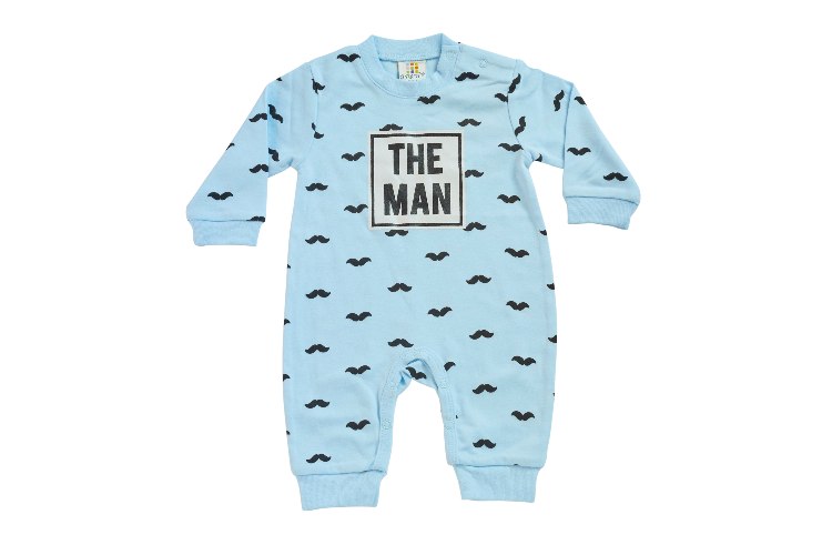 אוברול טריקו ארוך הגבר תכלת