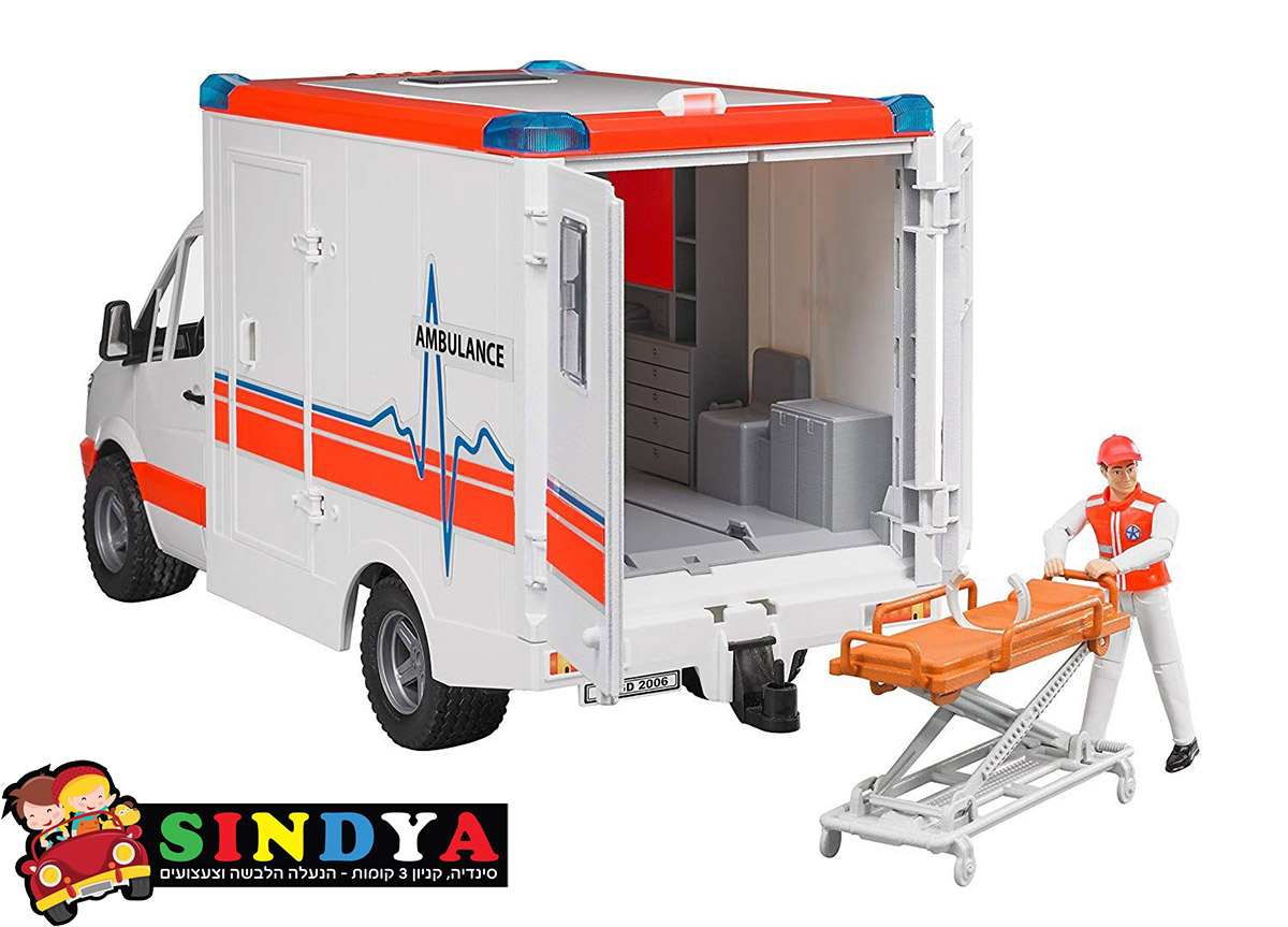 רכב אמבולנס מרצדס ספרינטר 02536– BRUDER | סינדיה