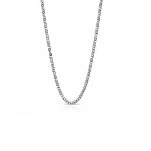 שרשרת חוליות לאישה זהב לבן רוחב 4 ממ