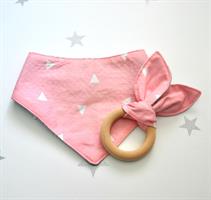 סינר בנדנה ורוד משולשים