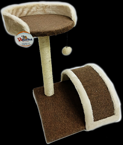 מתקן גירוד 2 קומות חום מידות: 36*36*50