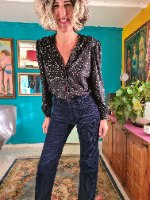 מכנסי קורדורוי כחולים מושלמים מידה L