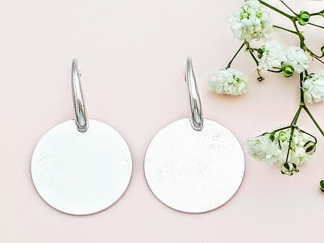 E-15 עגילי כסף טהור דגם מטבע