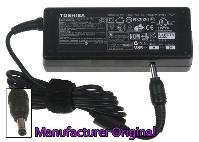 מטען מקורי למחשב נייד טושיבה Toshiba Satellite C660 19v, 3.95a, 75 watt