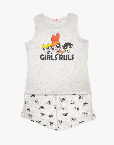 עותק של פיג'מה נשים Grey - GIRLS RULS