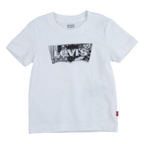 טישירט LEVIS לבנה הדפס בנדנה שחור 2-16