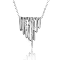 שרשרת ותליון זהב 14 קראט 0.08 קראט יהלומים 89043 - מחיר מבצע! 