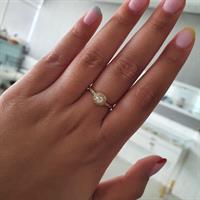 טבעת היילו יהלומים 0.50 קראט