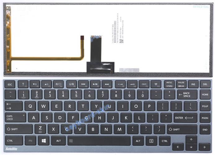 מקלדת למחשב נייד טושיבה רקע כחול Toshiba U800 / U900 / Z830/ Z930 - Regatta Blue Keyboard