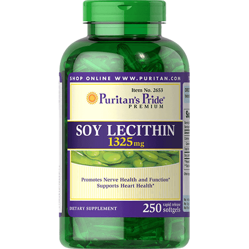 -- לציטין סויה -- 1325 מ"ג  ן 250 כמוסות רכות