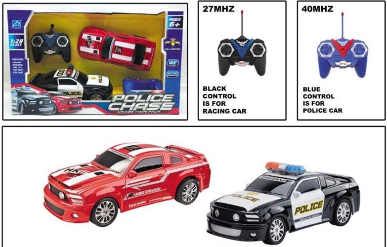 זוג מכוניות שלט 1:20 פוליס צייס