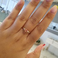 טבעת זהב מיוחדת עם יהלומים ואבן טורמלין