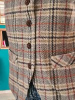 ווסט משבצות צמר L/XL