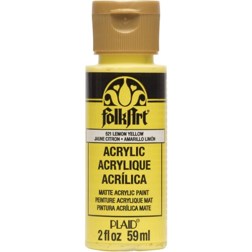 פולקארט צבע אקריליק 59 מ"ל LEMON YELLOW 521
