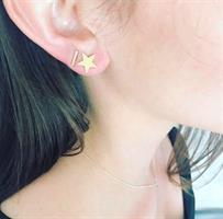 עגילי כוכבית זהב