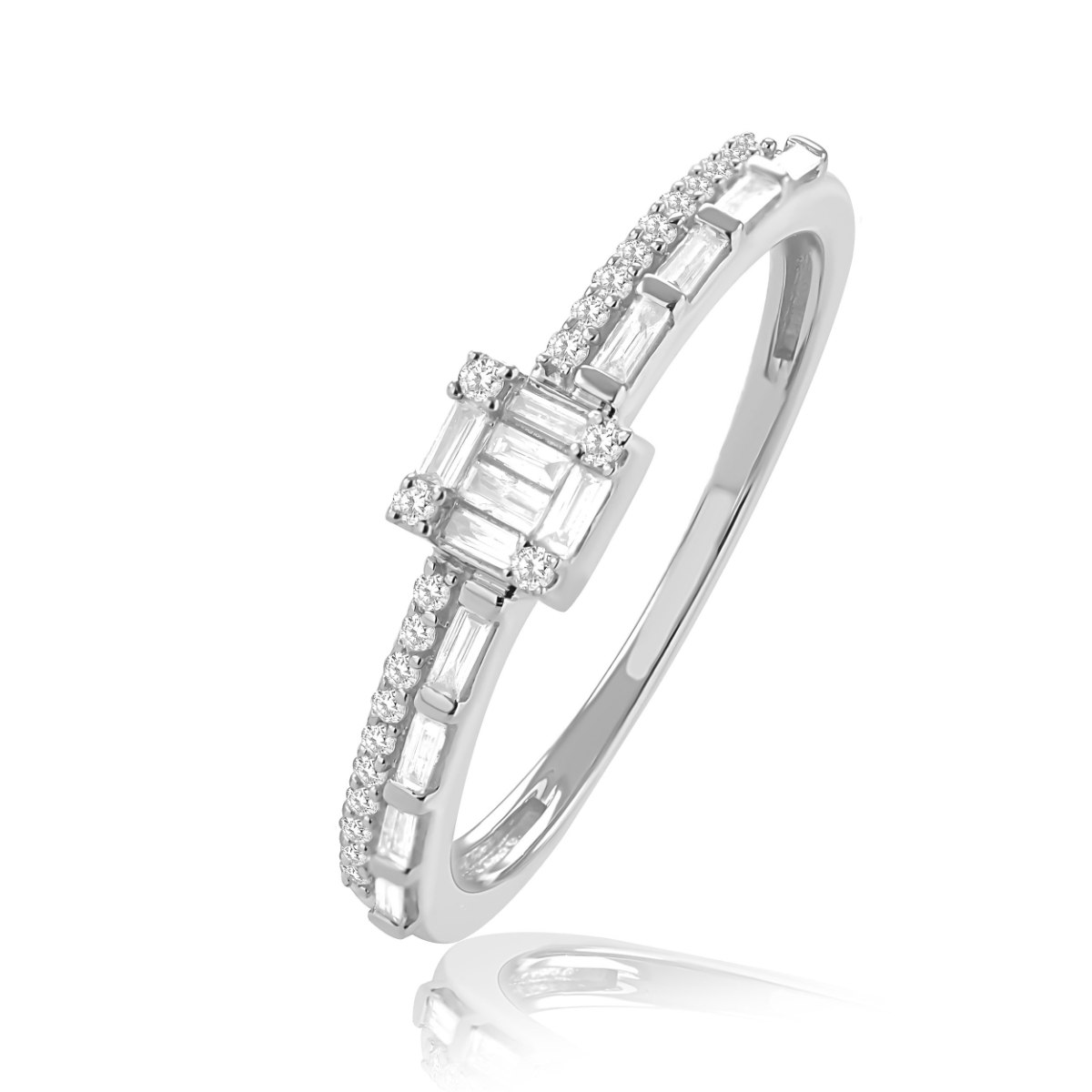 טבעת זהב 14 קראט 0.24 קראט יהלומים 811923 - מחיר מבצע! 