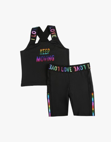 חליפות בנות ספורט טייץ ברך LOVE