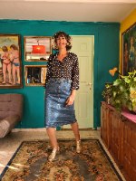 חצאית ג'ינס אורך מידי מידה XL