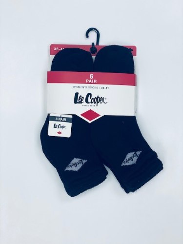 שישית גרבי נשים חצי מגבת צבע שחור