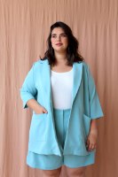 ג׳קט מייקי כחול אקווה