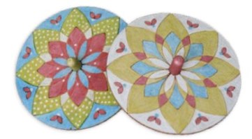 סביבוני עץ לצביעה -  פרח (10 יח')