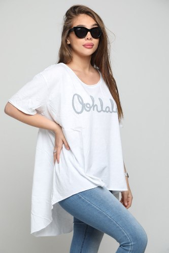 חולצת אוברסייז-לבן