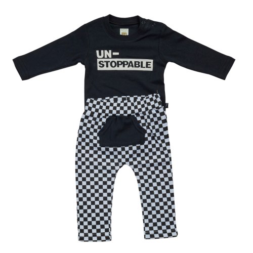 חליפת מעבר מרוצים שחור