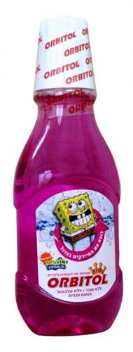 אורביטול בוב ספוג שטיפת פה דנטלית לילדים בטעם ענבים 250 מל