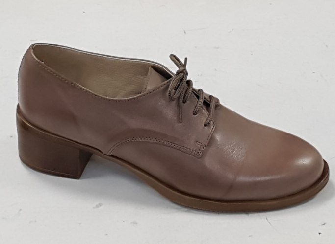 נעל שרוך עור עקב נוחות