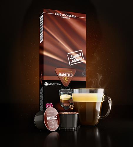 10 קפסולות קפה מרטלו בטעם שוקולד Cioccolata