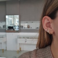 עגילי זהב משולש